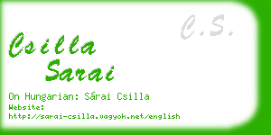 csilla sarai business card